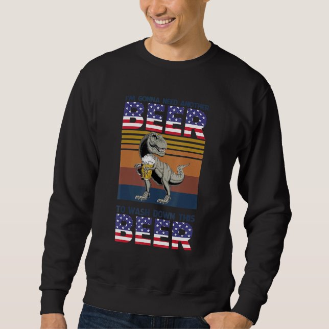 Sudadera Saurus Im Necesitará Otra Cerveza Para Lavar Esto (Anverso)