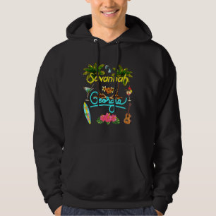 Sudadera Savannah Georgia Beach Summer Palm Surf Sun Set Pa