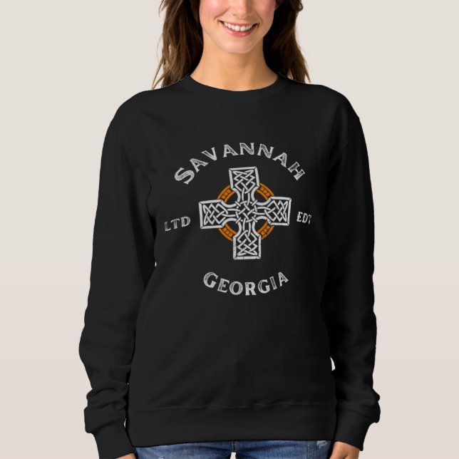 Sudadera SAVANNAH GEORGIA Irish Cross Badge (Anverso)