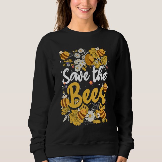 Sudadera Save the bees Beekeeper cute honey bee costume (Anverso)