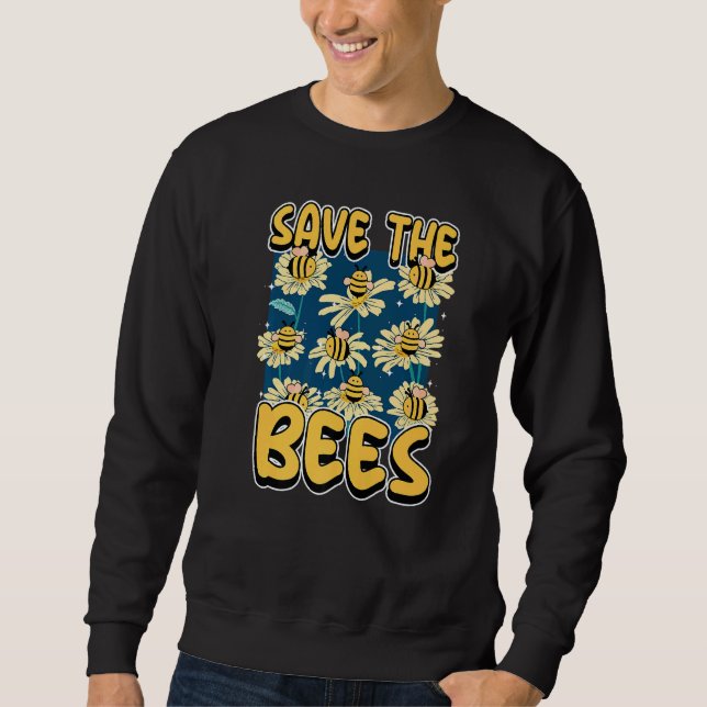 Sudadera Save the bees Beekeeper cute honey bee costume whi (Anverso)