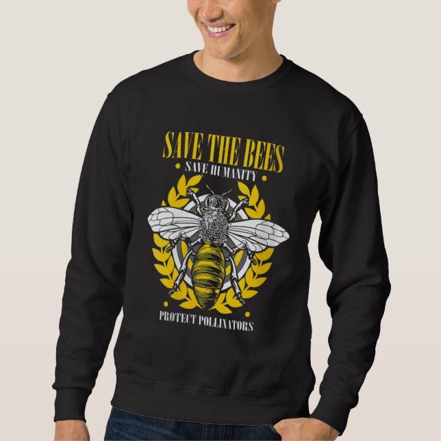 Sudadera Save the Bees Protect Pollinators Nature Honey Bee (Anverso)