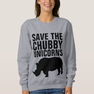 Sudadera SAVE THE CHUBBY UNICORNS Camiseta divertida con ca
