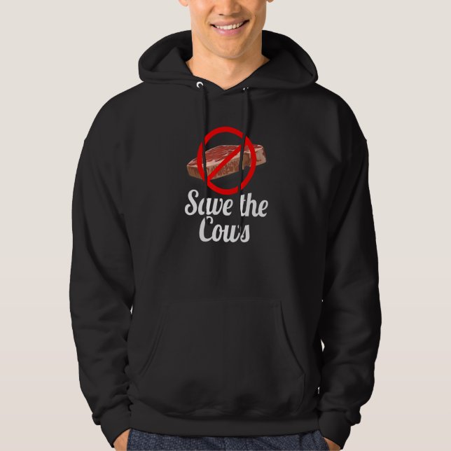Sudadera Save the Cows No Red Meat (Anverso)