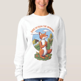 Sudadera Save Us from the Humans – Praying Fox Design