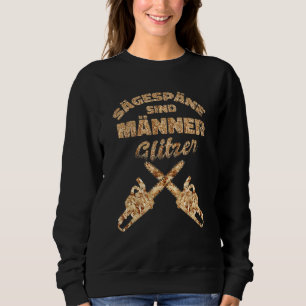 Sudadera Saw Chips son el leñador Purpurina masculino
