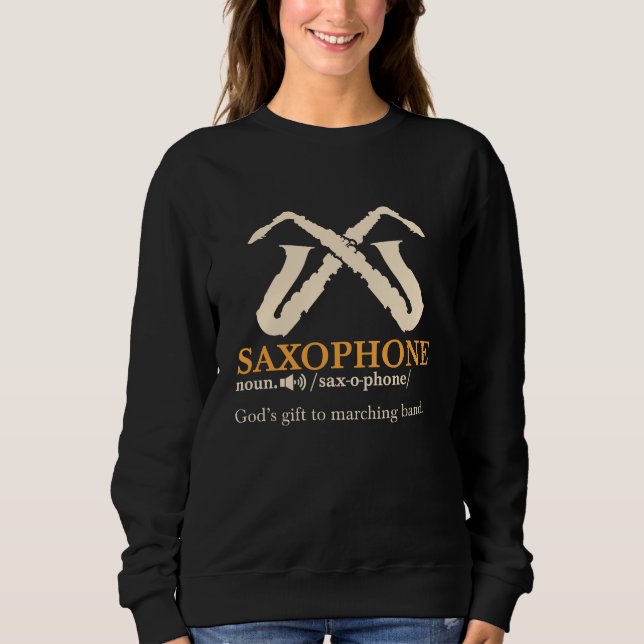 Sudadera Saxofón - Definición de saxofón (Anverso)