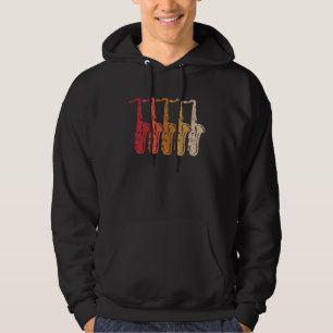 Sudadera Saxofón Jugador de Música Jazz Tenor 14