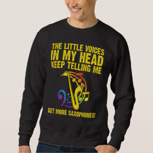 Sudadera Saxofón para hombres y mujeres instrumento de leng