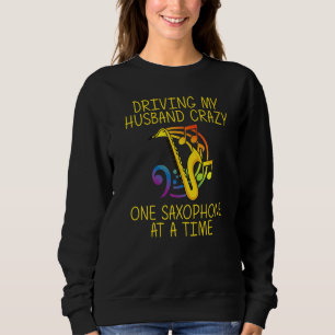 Sudadera Saxofón para mujeres madre instrumento de lengüeta