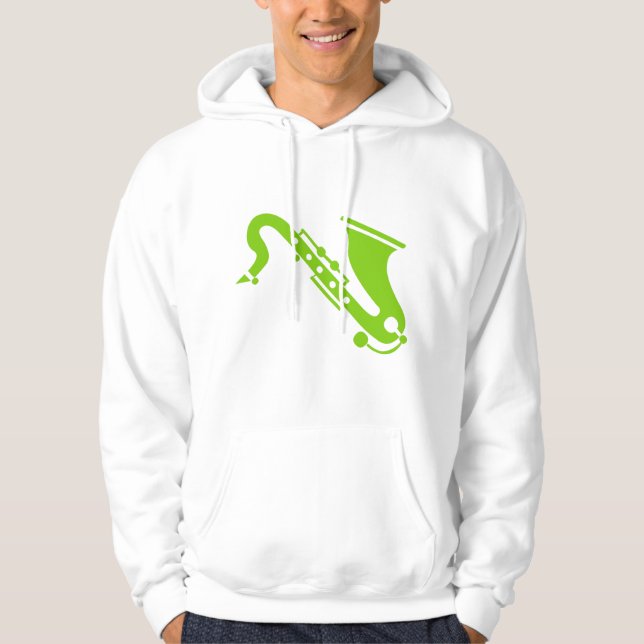 Sudadera Saxofón - Verde marciano (Anverso)