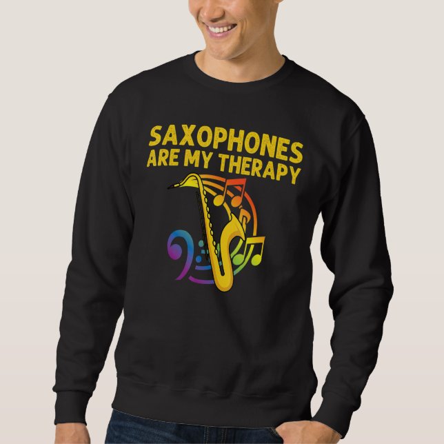 Sudadera Saxophone For Men Women Reed Instrument (Anverso)