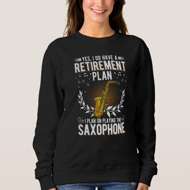 Sudadera Saxophone Old Man Saxophone Player Grandpa Saxopho (Anverso)