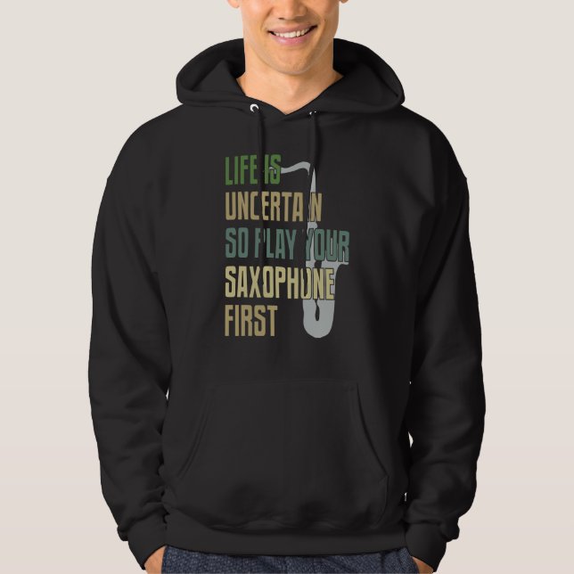 Sudadera Saxophone Player Retro Style (Anverso)