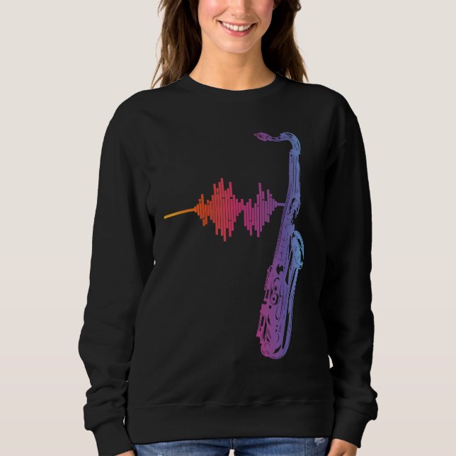 Sudadera Saxophone Reeds Sound Frequency Saxophonist Mouthp (Anverso)