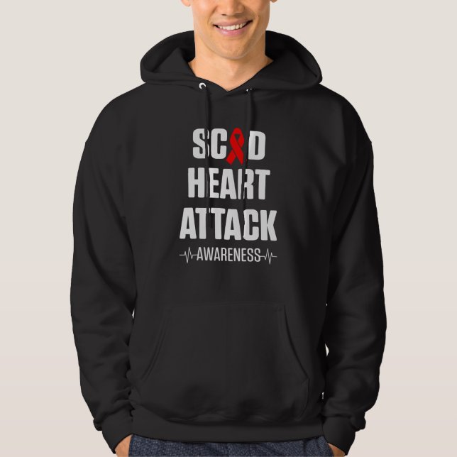 Sudadera SCAD Heart Attack Survivor Heartbeat Warrior Aware (Anverso)