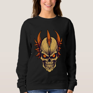 Sudadera Scary Demon Face Horn Sugar Skull Zombie Creepe Ha