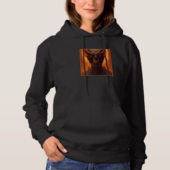 Sudadera Scary Demonic Skull Horror Nightmare Unique Digita (Anverso)