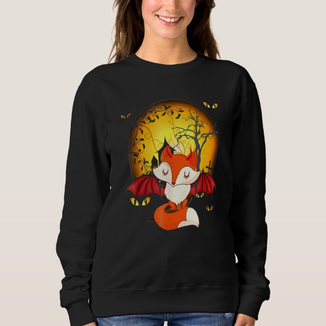 Sudadera Scary Ghost Fox Horror - Noche espeluznante (Anverso)