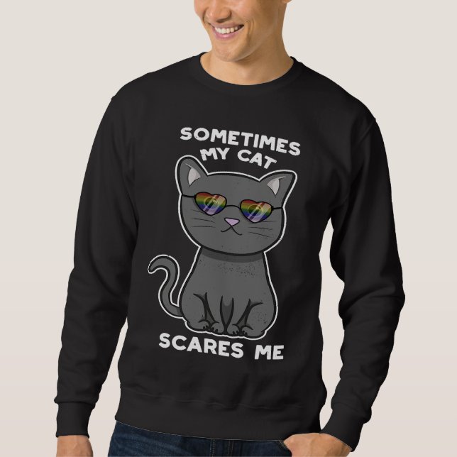 Sudadera Scary Halloween Cat Costume For Crazy Cat Lover (Anverso)