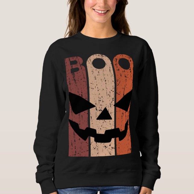 Sudadera Scary Pumpkin Face Halloween Costume with Monster  (Anverso)