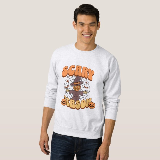 Sudadera Scary Pumpkin Wizard para Halloween (Anverso completo)