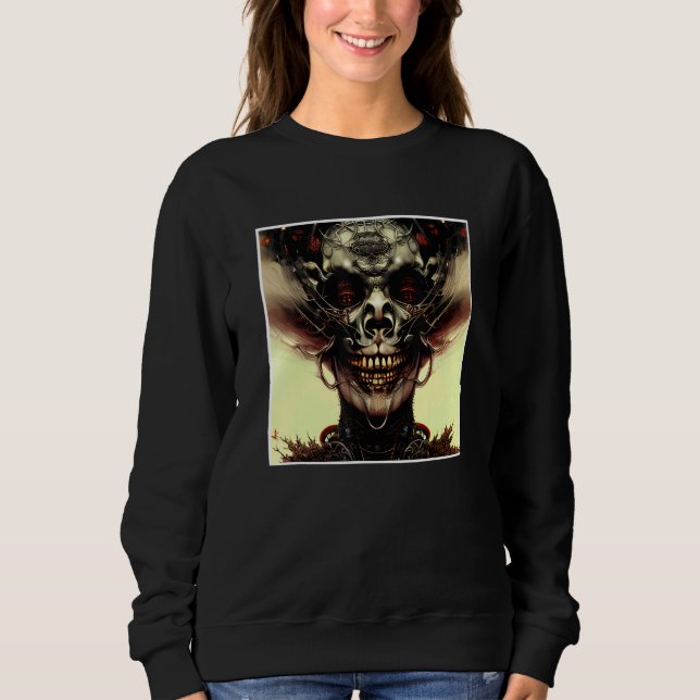 Sudadera Scary Skull Horror Nightmare Creepy Face Unique Di (Anverso)