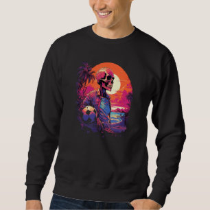 Sudadera Scary Soccer Halloween Skeleton Player Skull Con