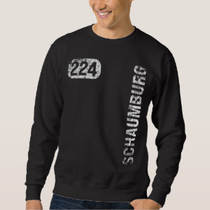 Sudadera Schaumburg Illinois 224 Código de área Retro de co