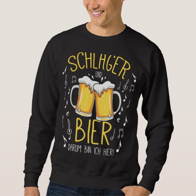 Sudadera Schlager Und Bier Darum Bin Ich Hier Bat Fiesta Co (Anverso)