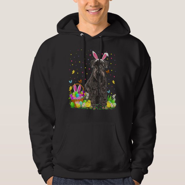 Sudadera Schnauzer Dog Easter Egg Hunting Schnauzer Easter (Anverso)