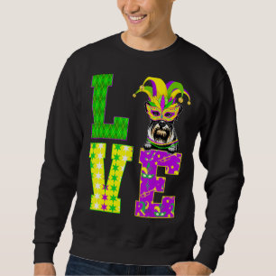 Sudadera Schnauzer Dog Lover I Love Mardi Gras Costume Mask
