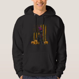 Sudadera Schnauzer Dog Pumpkin EE.UU. bandera de EE.UU. Cos