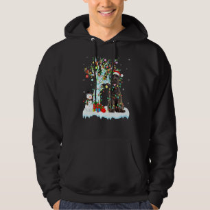 Sudadera Schnauzer Dog Xmas Tree Light Santa Schnauzer C