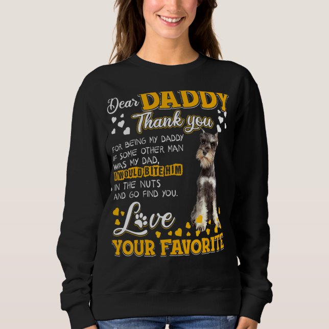 Sudadera Schnauzer Estimado Papi Gracias Por Ser Mi Papi (Anverso)