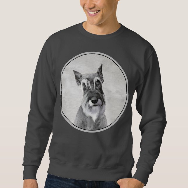 Sudadera Schnauzer (gigante) - Arte de perros original muy  (Anverso)