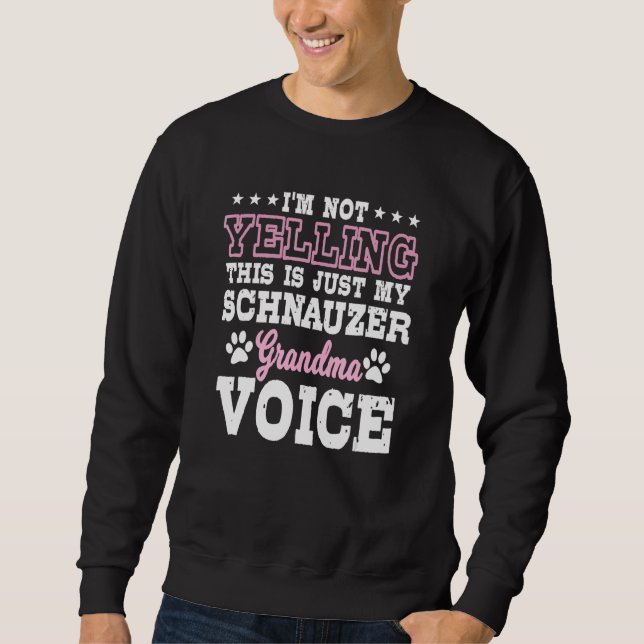Sudadera Schnauzer Grandma Voice Whiskered Snout Grandparen (Anverso)