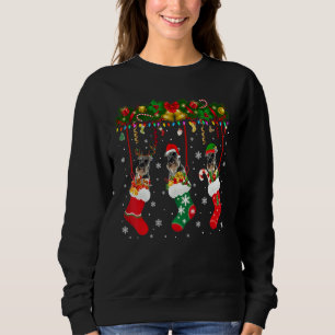 Sudadera Schnauzer In Sock Xmas Reindeer Santa Elf Dog