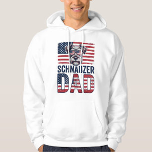Sudadera Schnauzer Papá Patriótico Vintage Perro