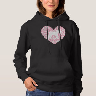 Sudadera Schnauzer Silhouette Heart Paws Adorable