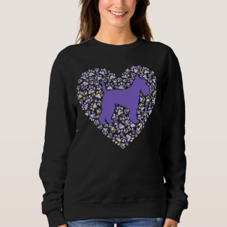 Sudadera Schnauzer Silhouette Heart Paws Adorable