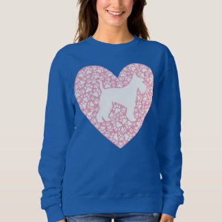 Sudadera Schnauzer Silhouette Heart Paws Adorable