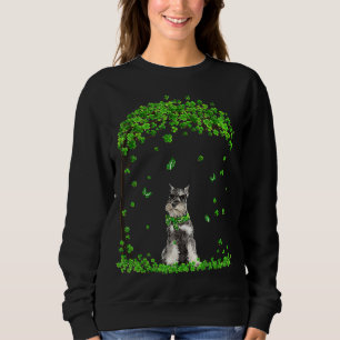 Sudadera Schnauzer St Patricks Day Perro irlandés Shamrock