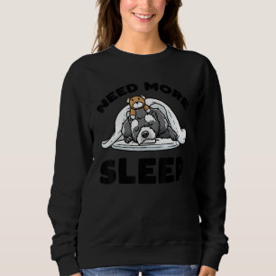 Sudadera Schnoodle de perro que necesita más sueño con anim