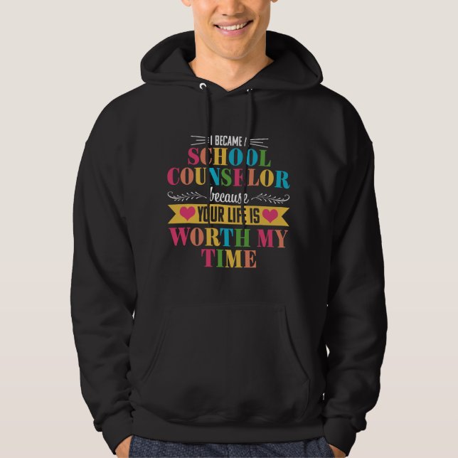 Sudadera School Counselor Cute Appreciation Back to School  (Anverso)