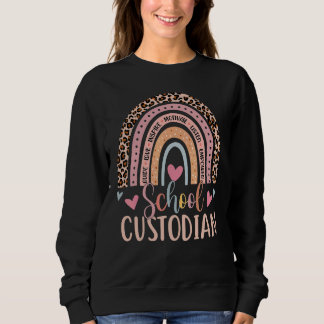 Sudadera School Custodian Rainbow Leopard Print Men Women C