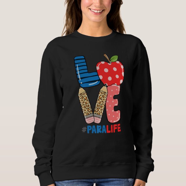 Sudadera School Love Pencil Apple  Para Life (Anverso)