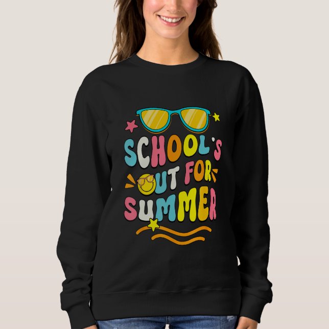 Sudadera School s Out For Summer Retro Sunglasses Last Day  (Anverso)