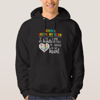 Sudadera School social worker Cute Heartfor Women Men Teach