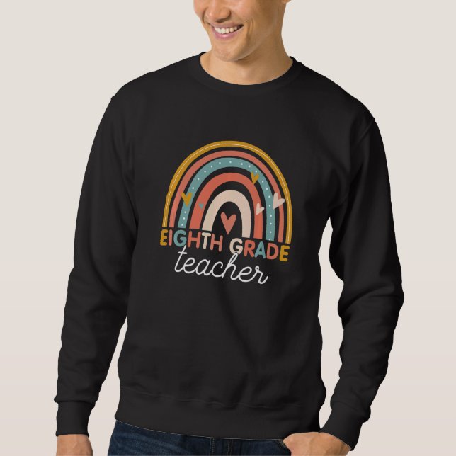 Sudadera School Teacher  Teaching Vintage 8th Eighth Grade (Anverso)